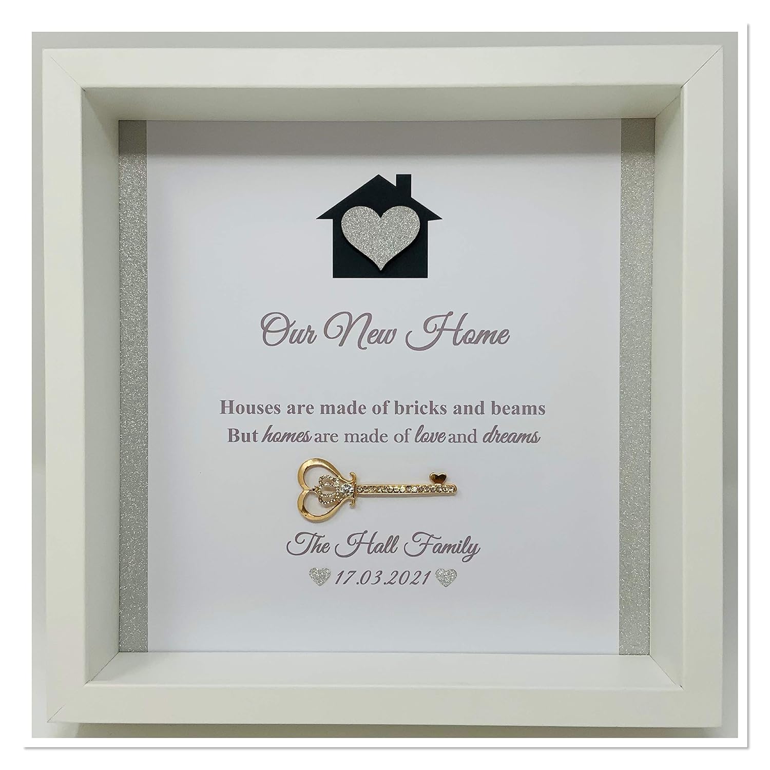 Personalised Our New Home Box Frame Picture House Warming Gift Present