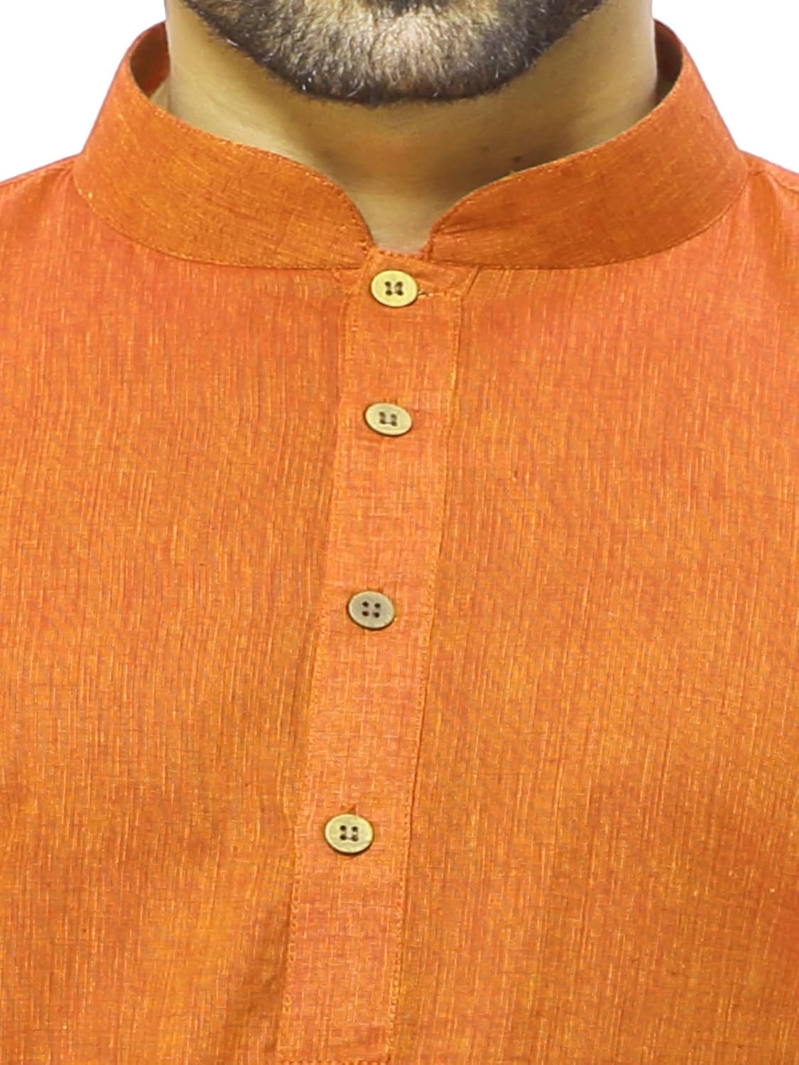 rg designers men's orange cotton kurta pajama set