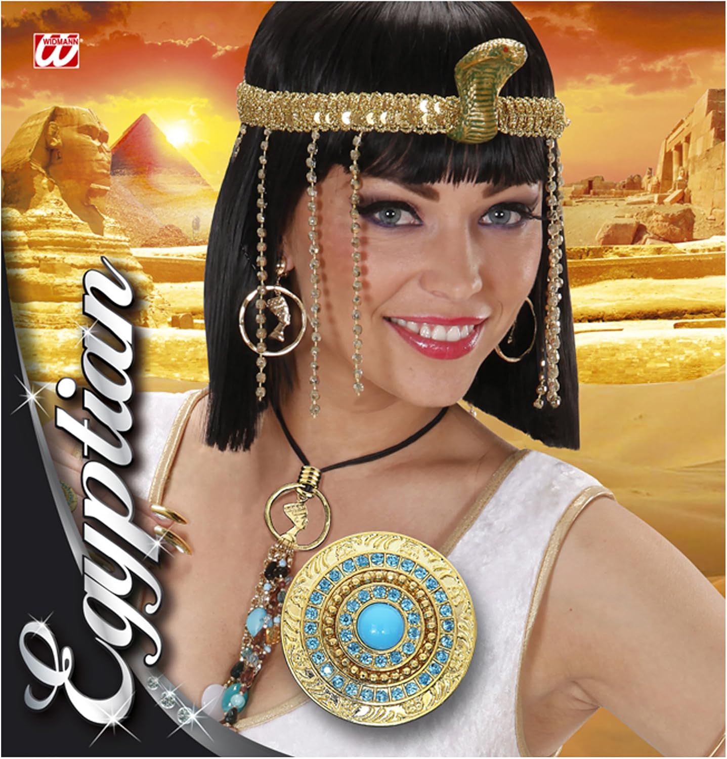 Cleopatra Rings Accessory for Fancy Dress, Gold-red - Image 4