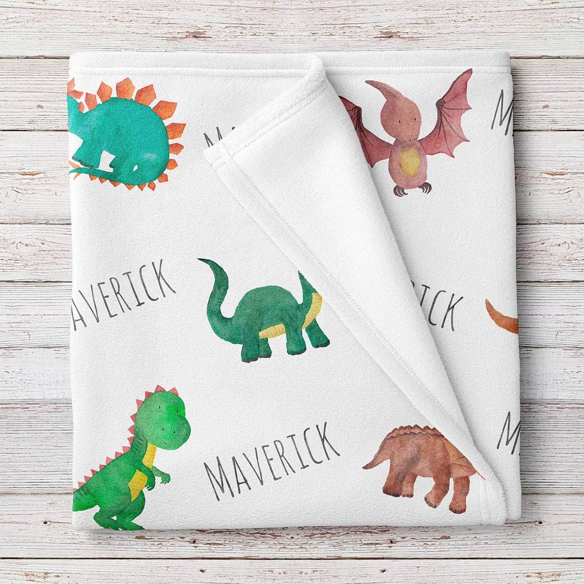 personalized dinosaur baby blanket