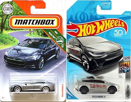 Hot Wheels Tesla Hw Metro Model X 2018 Matchbox Road Trip Tesla Model S Bundle Set Of 2