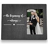FLDAS Engagement Picture Frame 8x10, Engagement Gifts, Wedding Picture Frame, Wedding Gifts for Couples Newly, Engaged Picture Frames, Black The Beginning of Always Couple Photo Frames 4x6