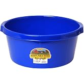 Little Giant&reg; Plastic All-Purpose Tub | Plastic Pond Tub | Feed Tub | Durable Plastic Livestock Feeding Pan with Hand Grips | Made in USA | 6.5 Gallons | Blue