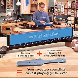 FretGuru Guitar Fret Crowning File - Dual Sided