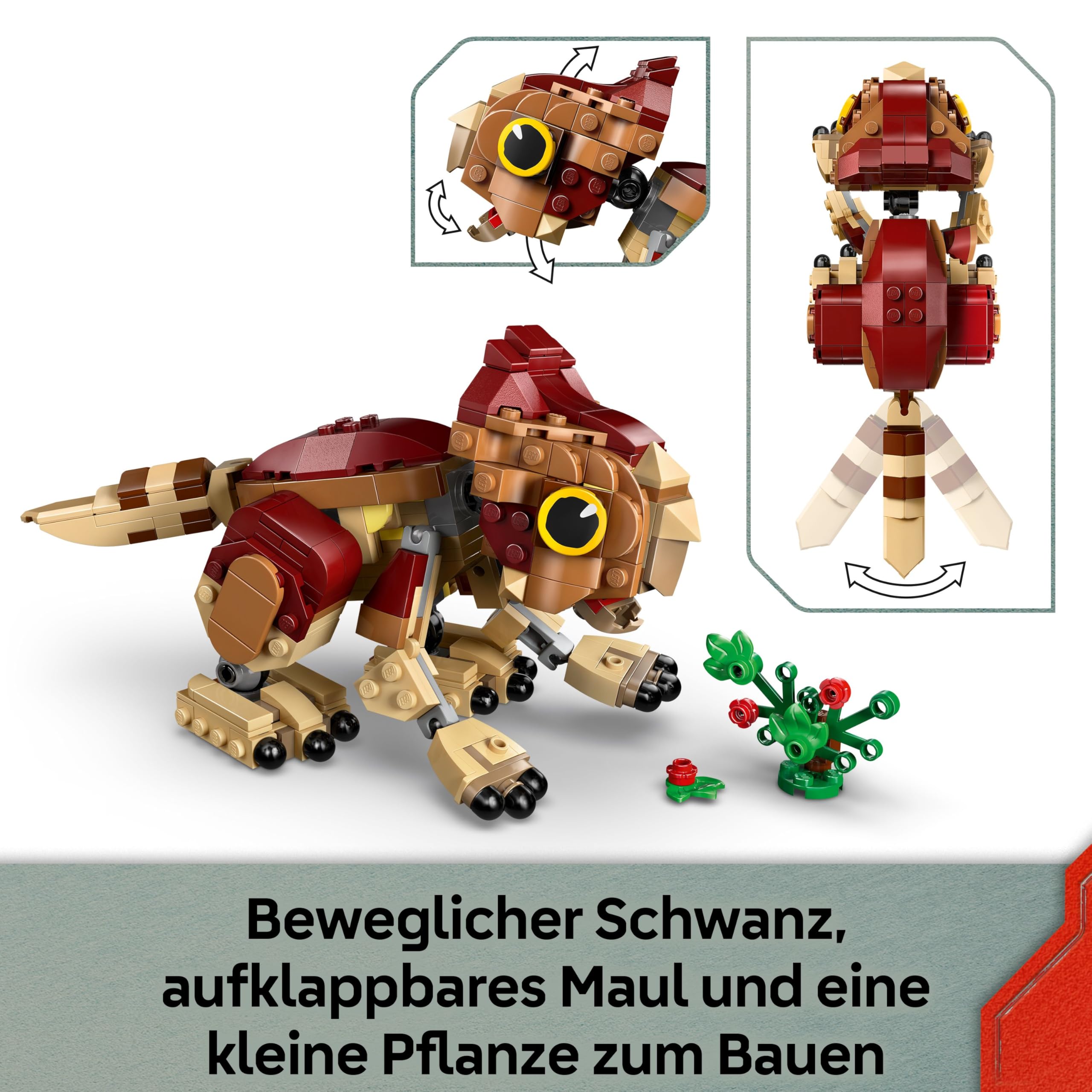 LEGO Jurassic World Babydinosaurier Dolores: Aquilops – Spielzeug-Dinosaurier zum Bauen und Spielen mit Spielpflanze – Geschenk für Kinder ab 7 Jahren und Fans des Films Die Wiedergeburt – 76970 6
