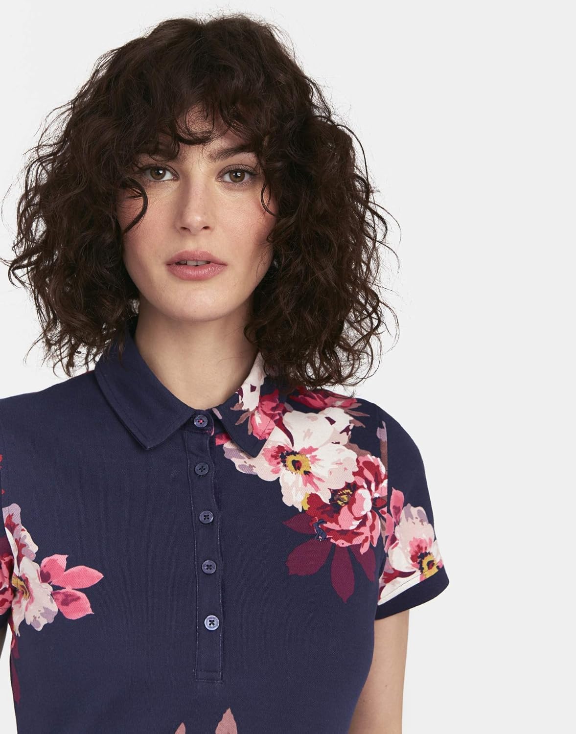 Joules Womens Pippa Printed Polo Shirt Tops, Tees & Blouses Polos