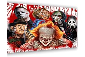 Aestalrcus Large Size Horror Paint by Number for Adults Canvas,16x24 inch Large Halloween Paint by Number for Adults,Acrylic Adults Paint by Numbers Kits for Home Wall Decoration and Gifts