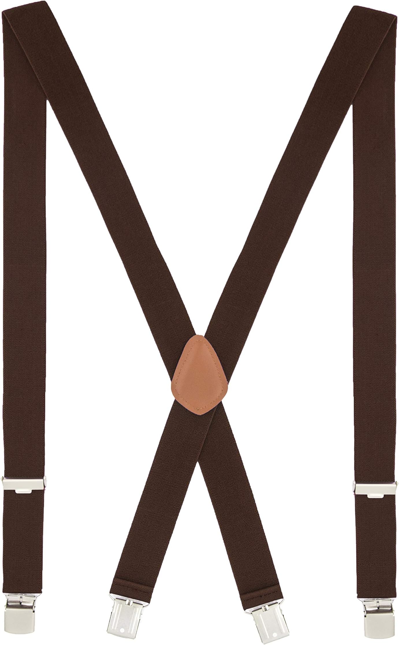 MLMMens Braces MLM Braces for Men Heavy Duty 4 Clips Wide 1.4" X-Back Elastic Durable Suspenders with Thicken Wide Metal Clips (1 Year Warranty)