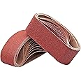 18 Pack 3 x 21 Sanding Belt -3 Each of 40 80 120 150 240 400 Grits- Aluminum Oxide Sandpaper Sander Belt for Portable Belt Sa