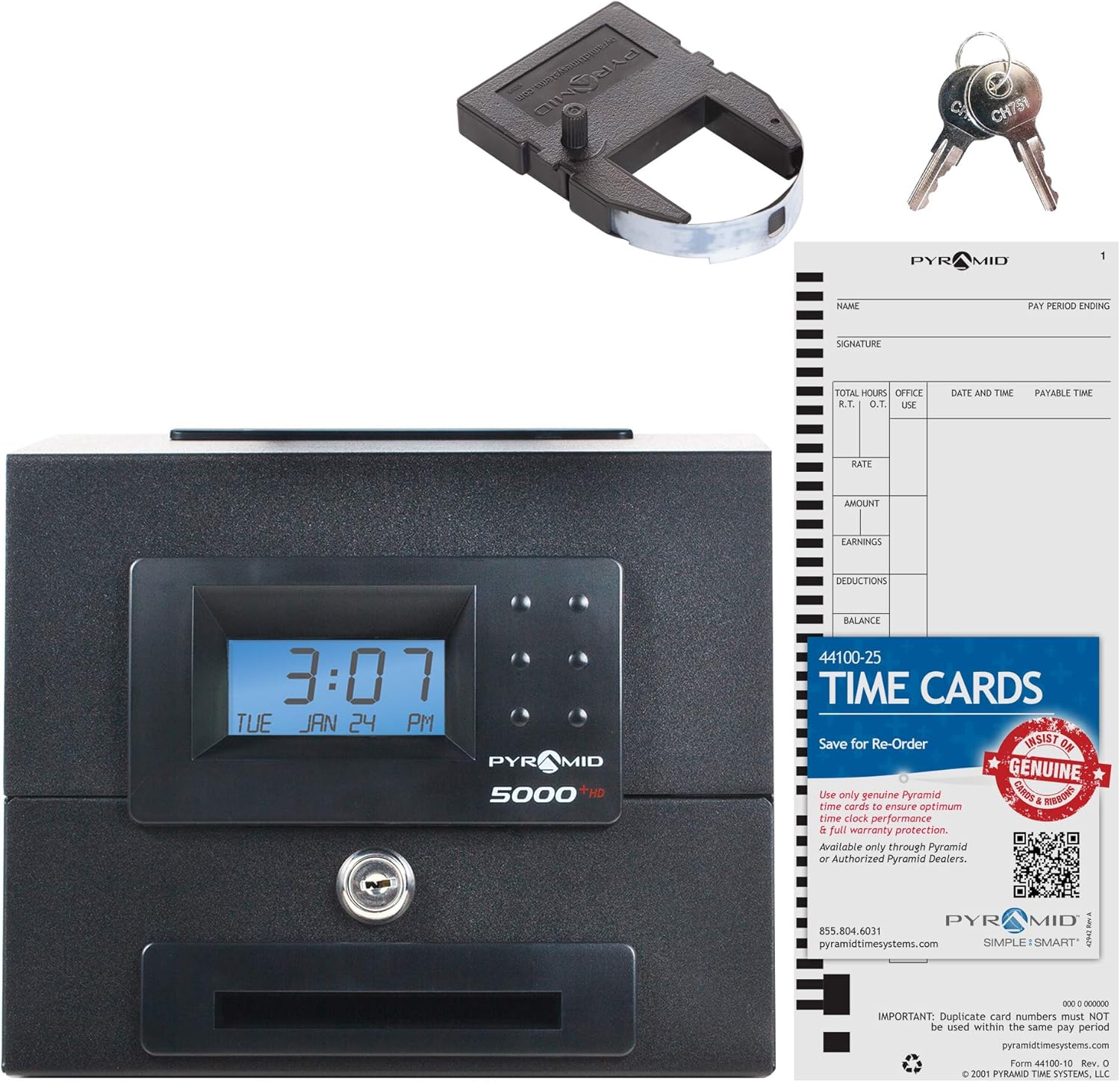 Pyramid 5000HD Heavy Duty Steel Auto Totaling Time Clock - Made in the USA : Electronics
