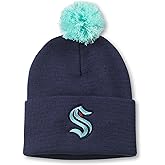 AMERICAN NEEDLE Unisex National Hockey League Team Officially Licensed NHL Cuffed Knit Pom Beanie