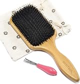 BESTOOL Hair Brush Boar Bristle Paddle Brush Bamboo Detangle Massage 70/30