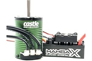 Castle Creations Mamba X SCT Pro Sensored 25.2V WP ESC & 1410-3800Kv 5mm Combo,Black