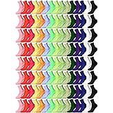 JaGely 60 Pairs Women's Crew Socks Bulk Valentine's Day Galentines Party Favor Gifts Solid Color Cotton Colorful Athletic Stretch Slouch Casual Sock for Christian Charity Donation Supplies Giving