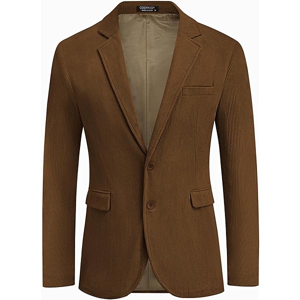 Men's Suits Men's Corduroy Casual Suit Blazer Jackets Lightweight
