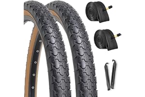 Hycline 2-Pack Cruiser Bike Tires Set: 24/26x2.125 inch Folding Replacement High-Performance Wear-Resistant Tires with Inner Tubes & Tire Levers for Beach & Urban Commuter Bikes