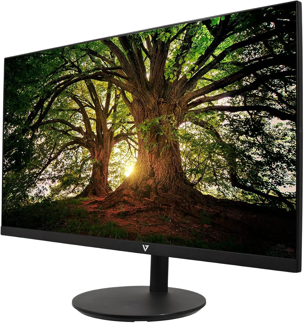 V7 23.8 inch FHD 1920x1080 IPS LED Monitor Height Adjustable