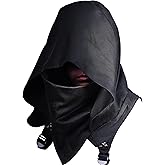 HIBIRETRO Cyberpunk Rogue Hooded Cowl Scarf, Unisex Neck Gaiter, Adjustable Strap Buckle, Techwear Cosplay