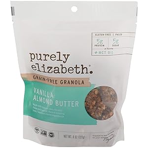 Purely Elizabeth, Granola Vanilla Almond Butter Collagen Grain Free, 8 Ounce