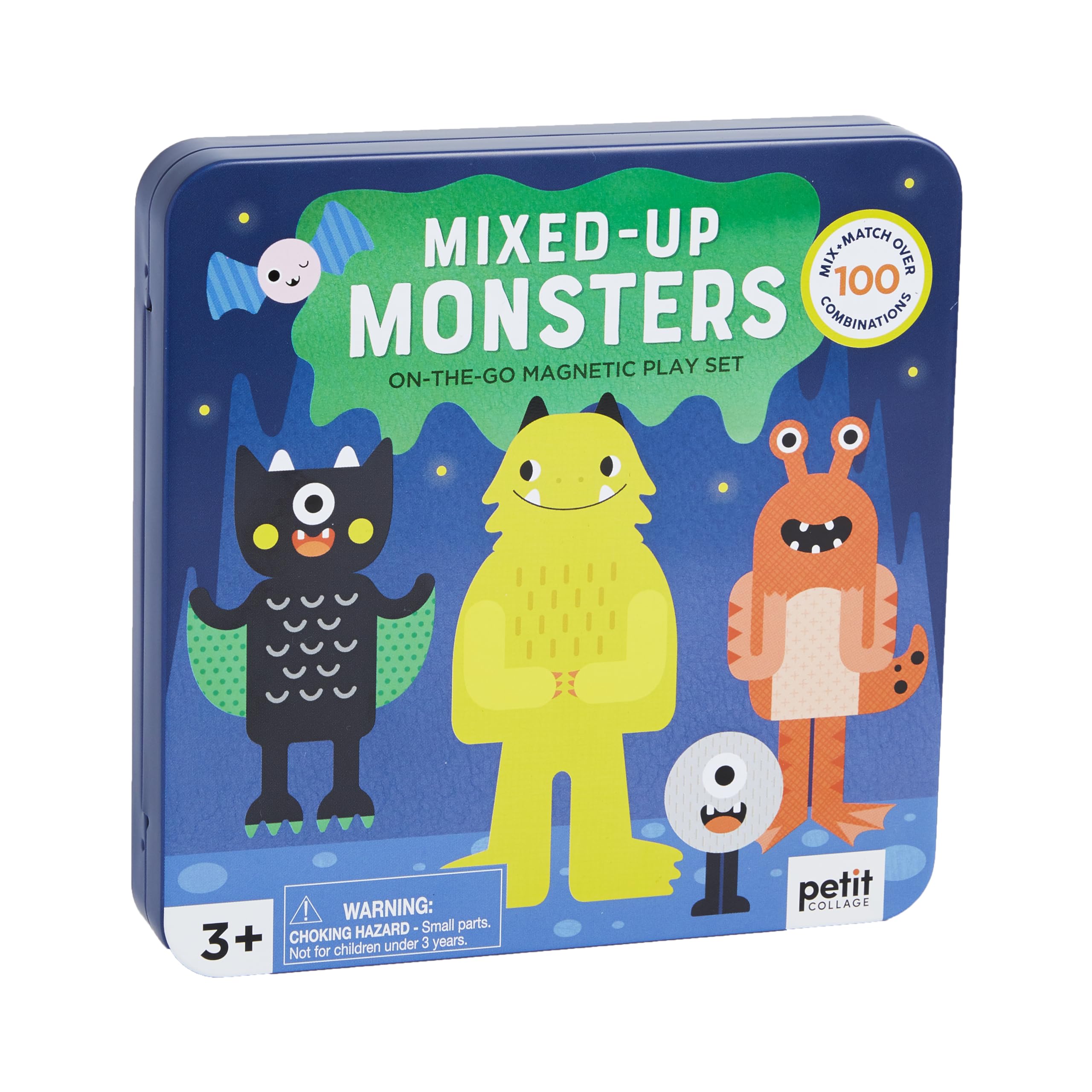 PETIT COLLAGE 25pcs Colour Magnetic Play Set Mix + Match Monsters (5055923790106)
