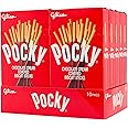 Pocky Chocolate Biscuit Sticks – Classic Chocolate-Covered Crunchy Snack, Mess-Free and Perfect for Sharing – (Pack of 10)