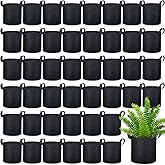 Potchen 45 Pack Grow Bags Aeration Fabric Planter Pots Nonwoven Grow Bags with Handles Black Plant Container Bucket for Garden Planting Vegetable Flower Potato (3 Gallon)