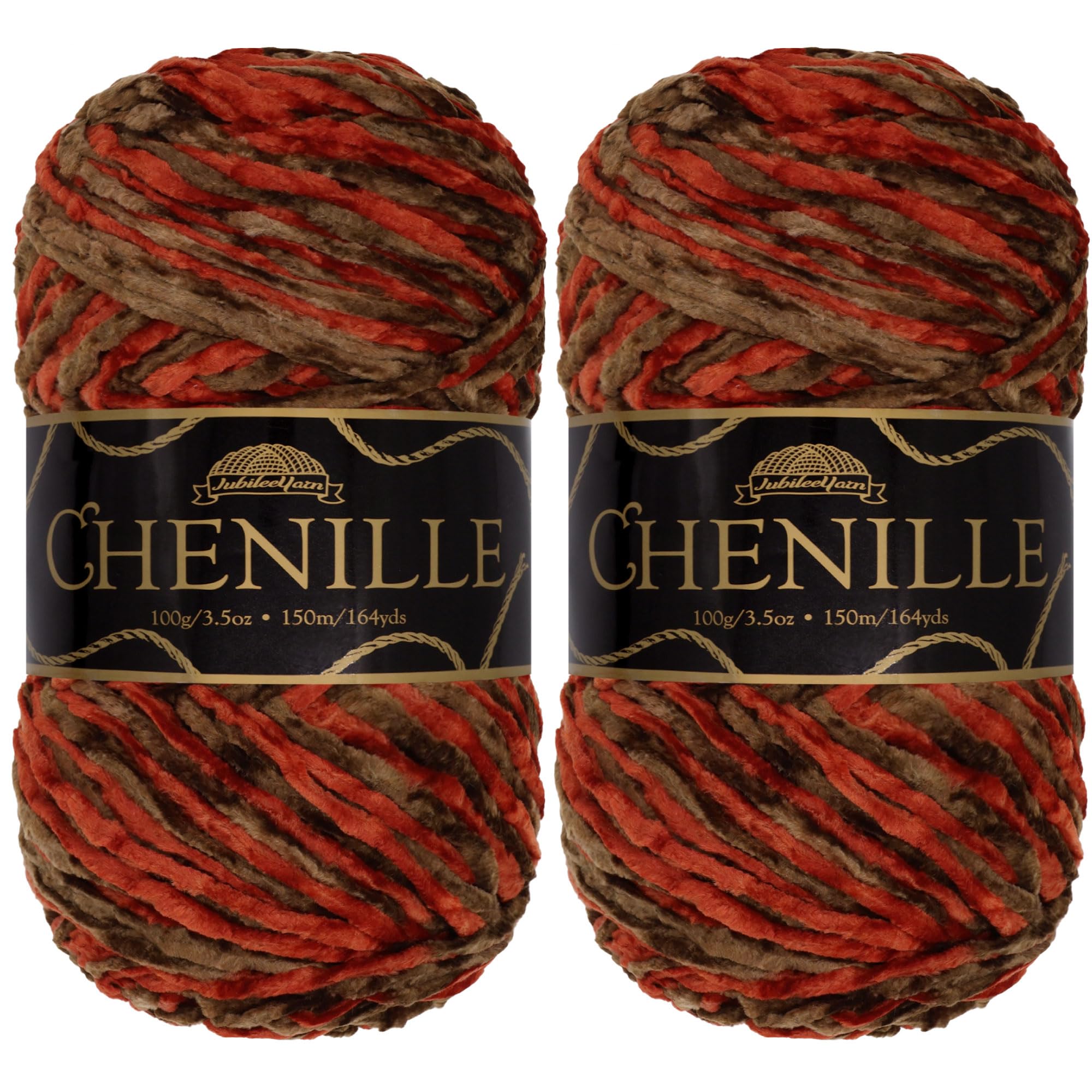 JubileeYarn Chenille Yarn - Worsted Weight - 100g/Skein - Zerzura - 2 Skeins — image 1