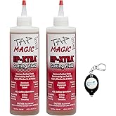 Tap Magic Cutting Fluid, 2 Pack, 16 oz. EP-Extra Cutting Oil for Drilling Metal, Lubricant &amp; Protection Oil On All Metals Including Stainless Steel, Bundle with a Lumintrail Keychain