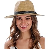 Simplicity Mens Women's Wide Brim Straw Panama Sun Hat