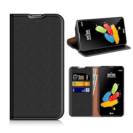 MOBESV LG Stylus 2 Hülle Leder, LG Stylus 2 Tasche Lederhülle/Wallet Case/Ledertasche Handyhülle/Schutzhülle mit Kartenfach f