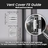 Repa Market White Exhaust Hood 4in with Pest Guard Screen Flange Air Vent Cap view 2