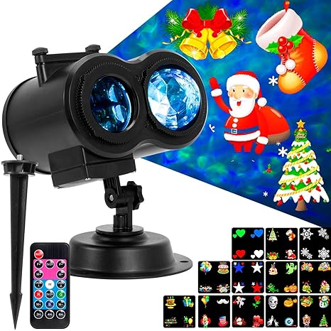LED Projektionslampe Lichter Weihnachtsbeleuchtung Außen Projektor, Wasserdicht für Innen Garten Weihnachten Deko
