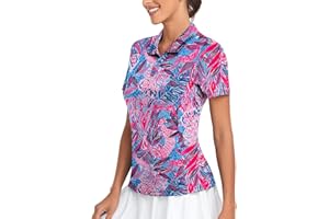 SONEVEN Women's Golf Shirt Short Sleeve Tennis Shirt Quarter Zip Golf Pullover Golf Polo Shirts Argyle Summer Dry Fit Tops