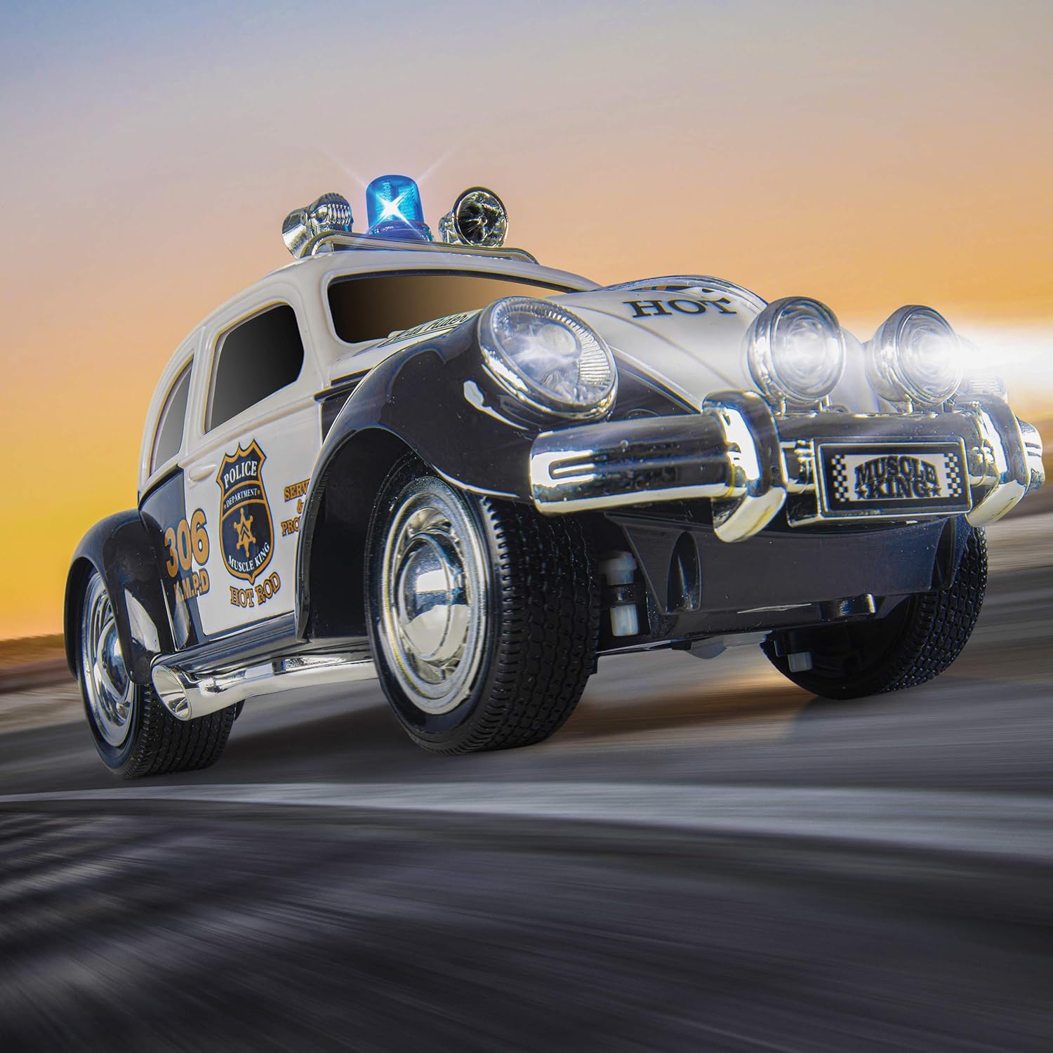rc police car with lights and siren