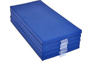 �鶹�� Basics - Memory Foam Rest Nap Mats with Name-Tag Holder, Pack Of 5, Blue, 121.9 L x 55.8 W x 5.08 centimeters Th