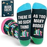 VICRAZY Book Lovers Gifts, Funny Reading Socks for Book Lovers, Cute Gifts for Readers Women, Ideal gifts Socks For Reader