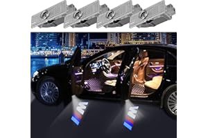 JYAENKA [2024 Updated] MSport Car Door Lights, HD Puddle Light Led Welcome Lights Compatible for M/Z/GT/X1/X2/X3/X4/X5/X6/X7/1/2/3/4/5/6/7/8 Series, Step Courtesy Projector(Double Port)