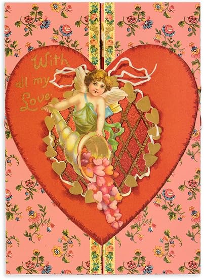 Amazon Co Jp パンチスタジオ バレンタイン ダイカット グリーティングカード キューピット ハート レッド ホーム キッチン