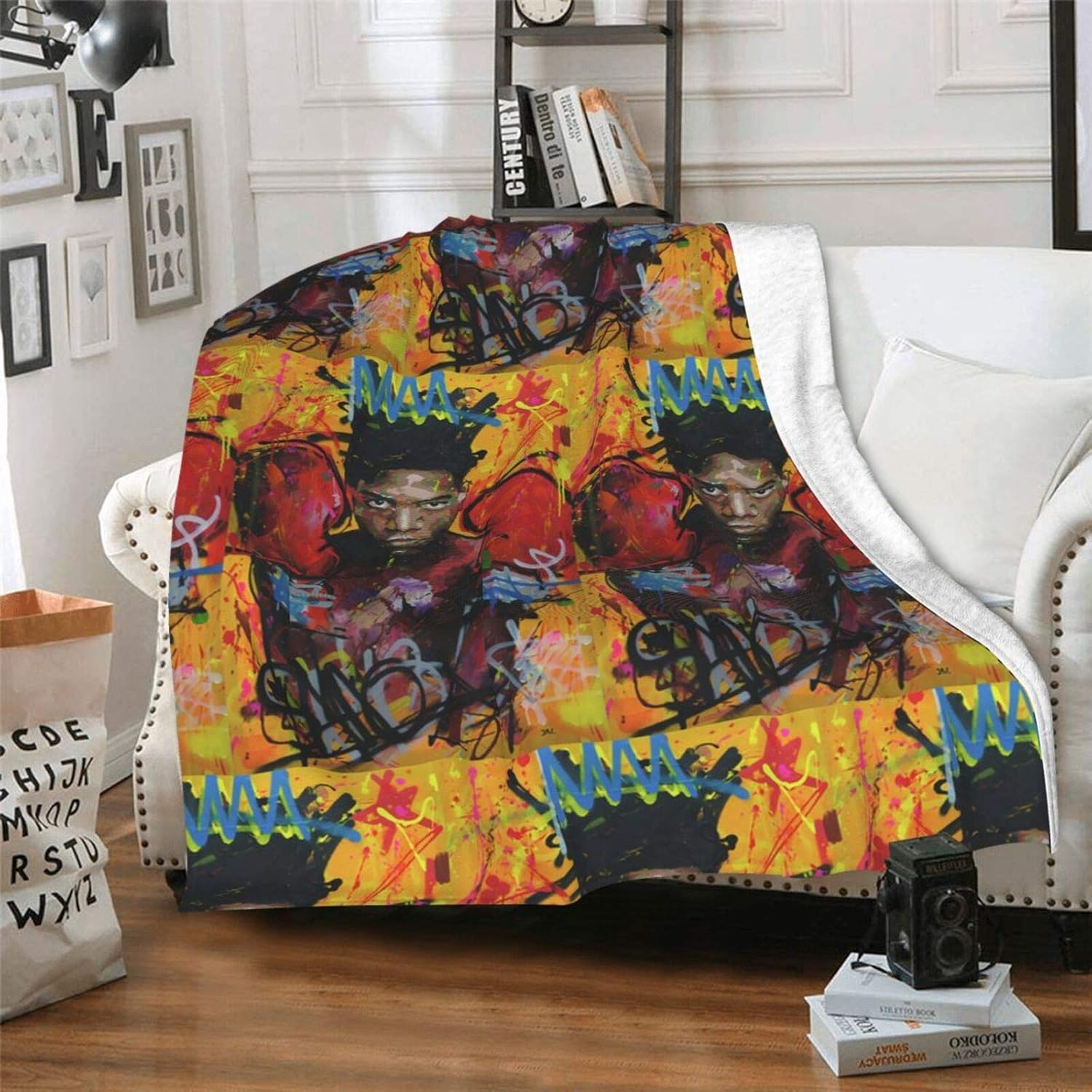 KyleCServaiss JeanMichel Basquiat Blanket Fleece Throw Blanket Fuzzy Warm Throws