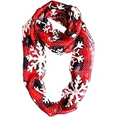 Christmas Sheer Scarf Soft Light Weight Women Scarves Sheer Infinity Holiday Scarf Gifts for Your Mom, Sister, Friend