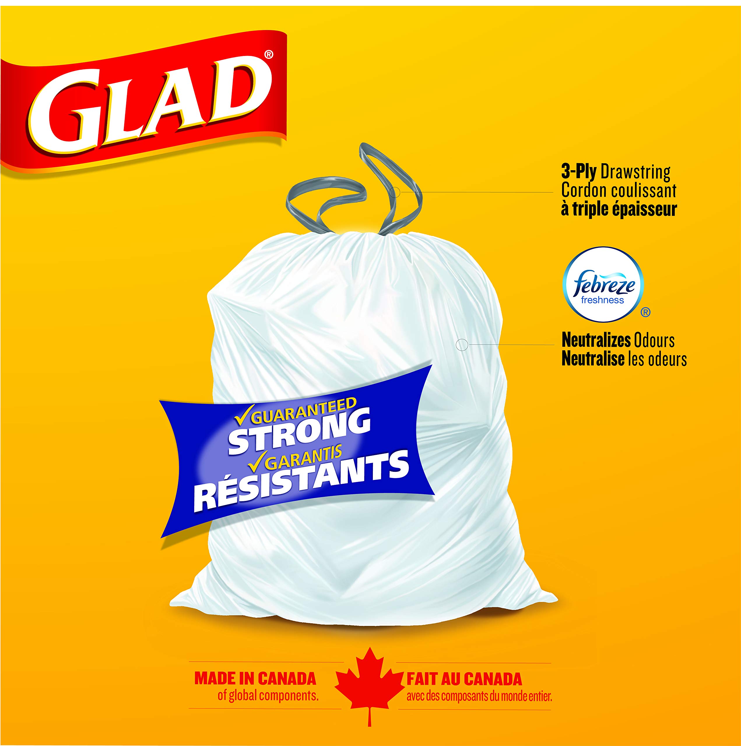 Glad White Garbage Bags