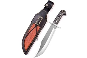 POSHLAND REG-109 Handmade D2 Steel 15.25 Inches Bowie Knife - Solid Engineered Wood Handle