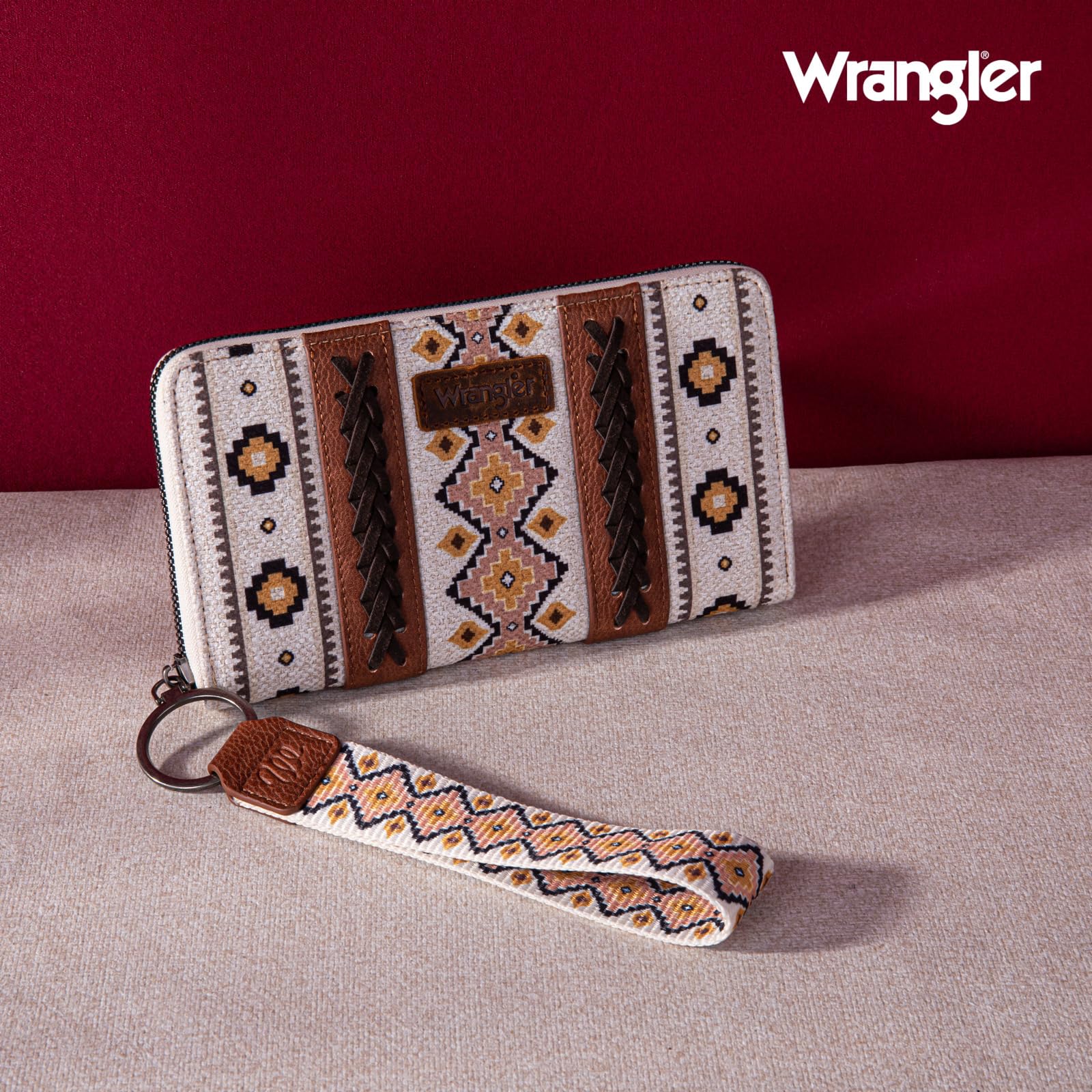 × Wrangler Wristlet Western Wallet Boho Aztec Credit Card Holder for Women