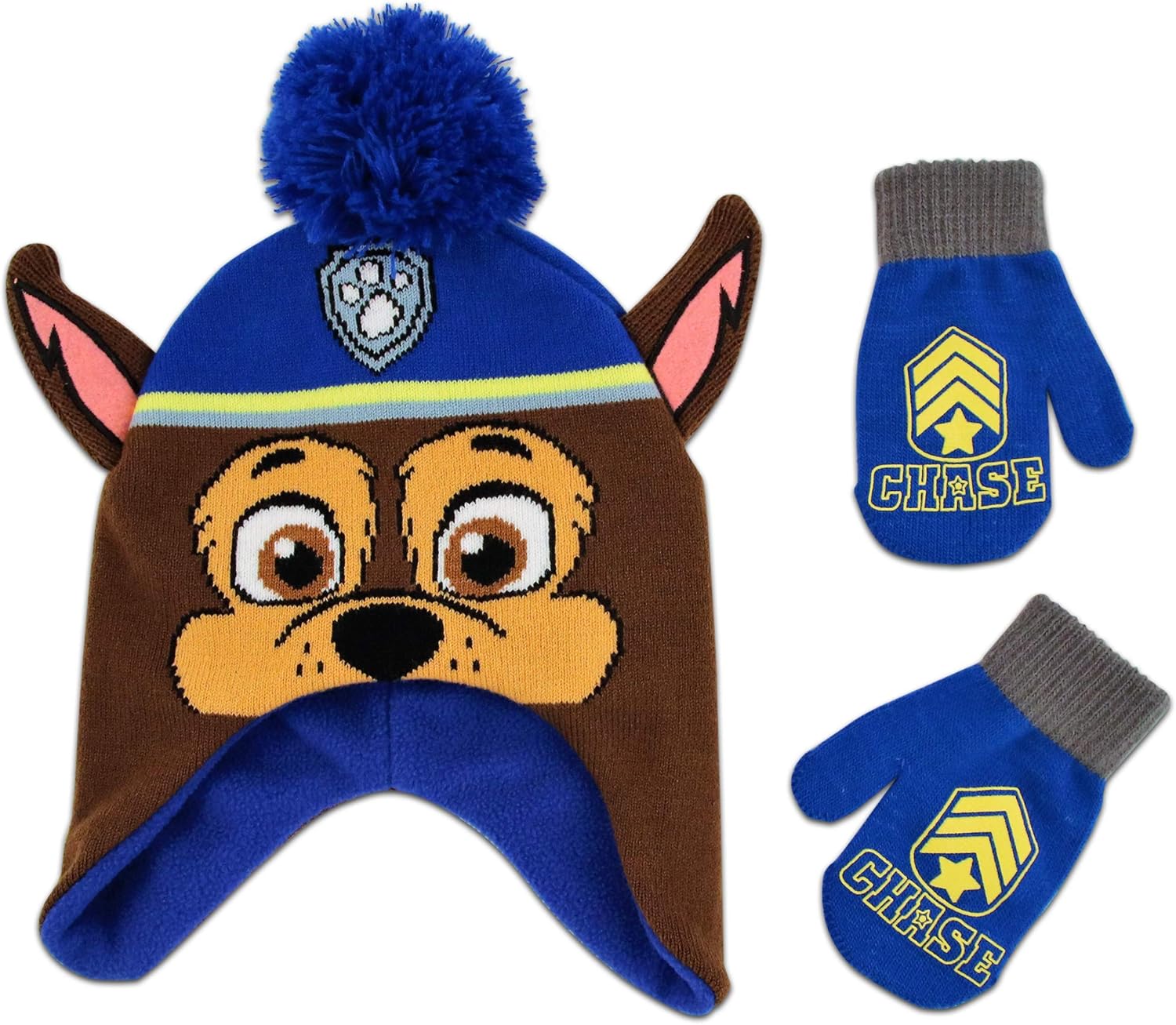 Nickelodeon Boys Winter Hat Set, Paw Patrol Toddler Beanie and Mittens for Kids Age 2-4: Clothing