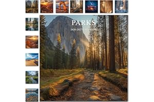 Gannyfer 2026 Wall Calendar, 18 Months National Parks Calendar 2026-2027, January 2026 to June 2027, Large Wall Calendar 2026, 12" x 24" Opened, Perfect as Gifts for Friends, Family(3 Stickers Included)