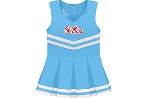 CREATIVE KNITWEAR College Baby NCAA Officially Licensed Cheerleader Bodysuit Dress - Team Logo, Multiple Colors, for Baby Girls - (0-24 Months)