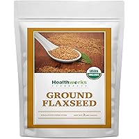 Healthworks Flax Seed Ground Powder Cold Milled Raw Organic (48 Ounces / 3 Pounds) | All-Natural | Contains Protein…