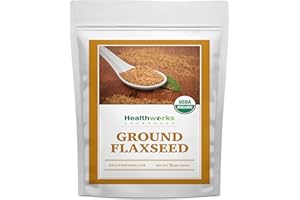 Healthworks Superfoods Organic Flax Seed - 48 Oz / 3 Lbs - Ground Powder Cold Milled Raw - All-Natural - Contains Protein, Fiber, Omega 3 & Lignin/Lignan - Smoothies, Coffee, Shakes & Oatmeal