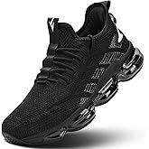 Pozvnn Mens Running Shoes Air Cushion Slip on Walking Tennis Sneakers Fashion Casual Breathable Trail Sport Gym