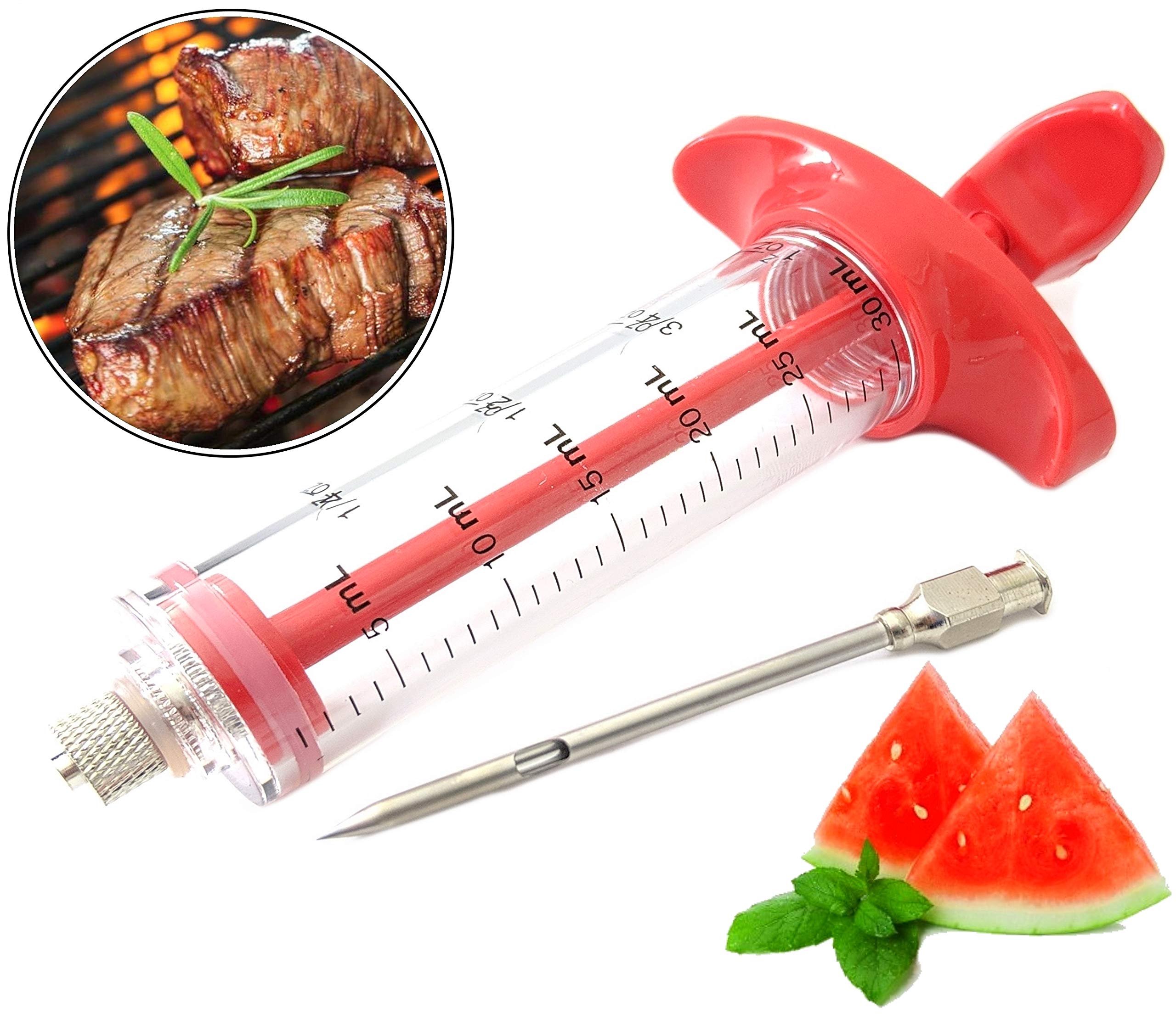 Stainless Steel Meat Injector Marinade Flavor Syringe Turkey Chicken BBQ Tools 605175314169 eBay